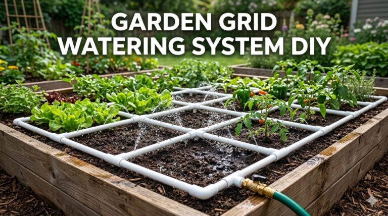 garden grid watering system diy