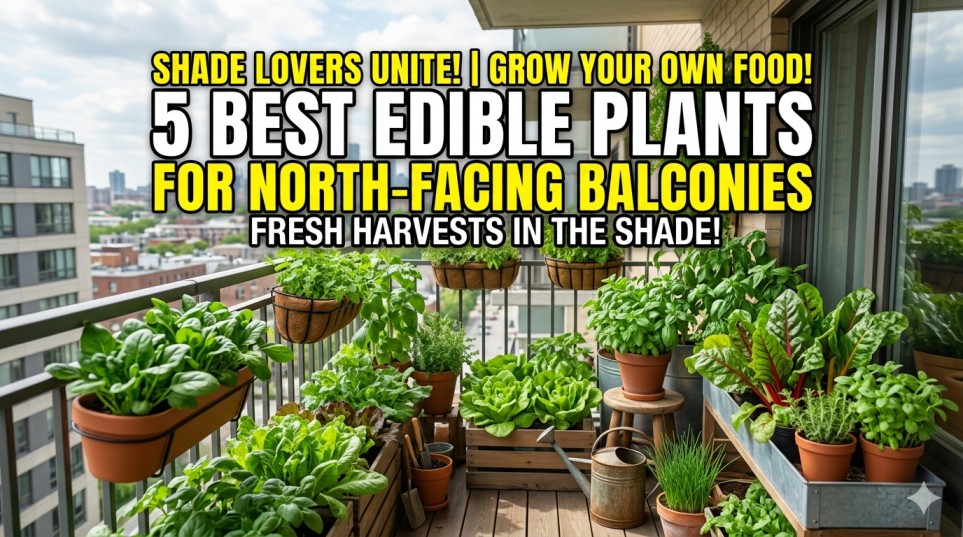 5 Best Edible Plants for North-Facing Balconies