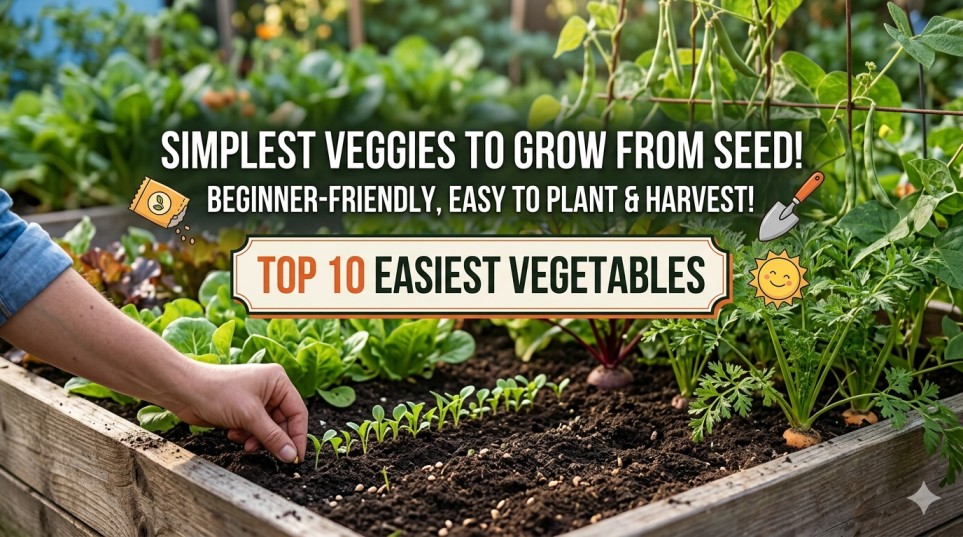 Top 10 Easiest vegetables to grow from seed