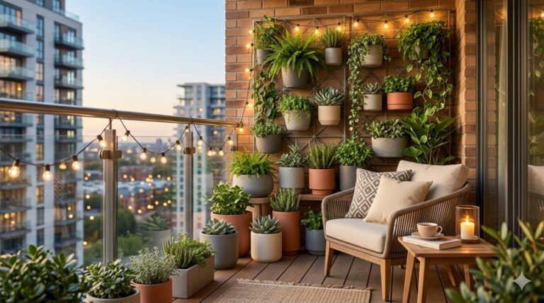 modern apartment balcony garden ideas