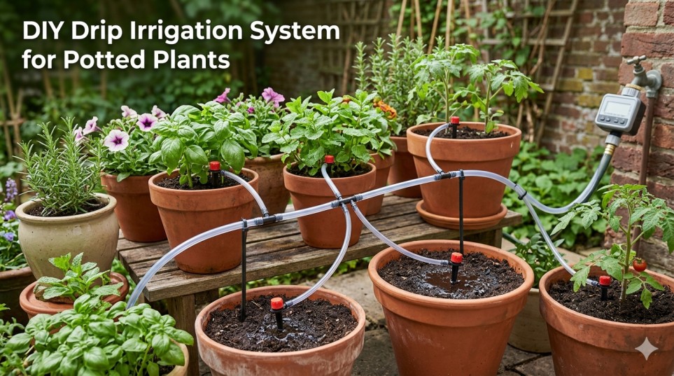 diy drip irrigation system for potted plants