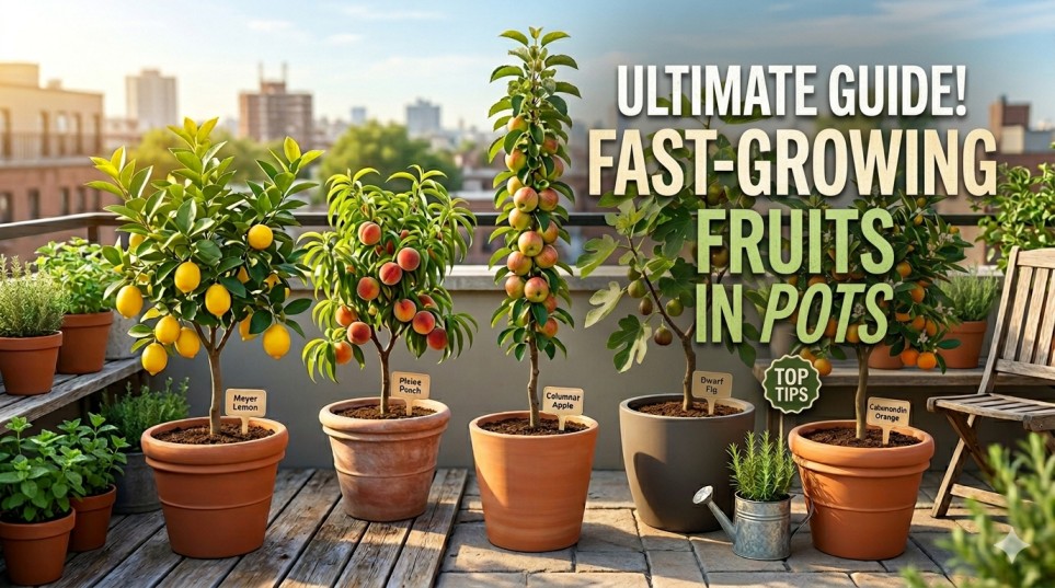 fast-growing fruits in pots